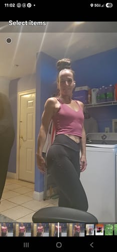 Customer photo review of LUXEIT DIAMOND™ Prata Silver BootCut High-Waisted Leggings