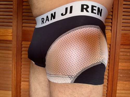 Customer photo review of 3 Pack Men's Minimalist Cool-Touch Cotton Trunks