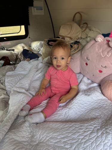Customer photo review of Short Sleeve Bamboo Romper
