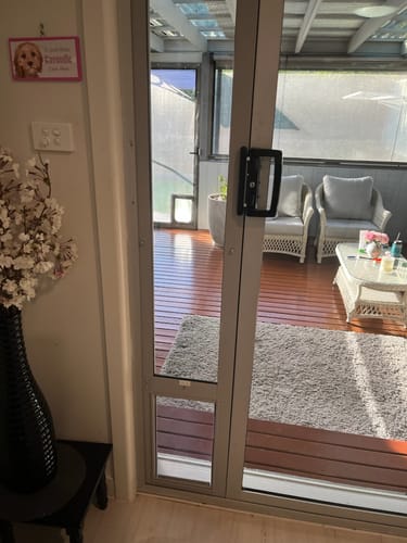 Customer photo review of Patio Pet Door Insert