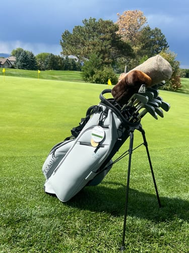 Customer photo review of LUX 9.5" 14-Way Hybrid Stand Bag: Fossil