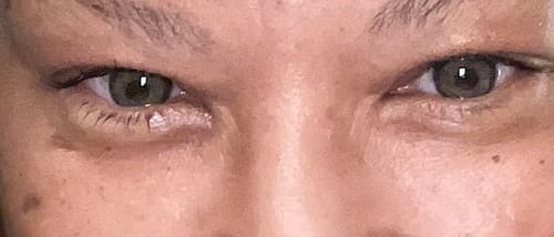 Customer photo review of Neala Brown Prescription Colored Contact Lenses