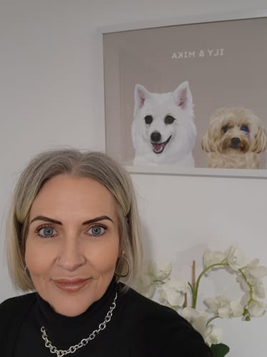 Customer photo review of Custom Pet Portrait - Two Pet Portrait
