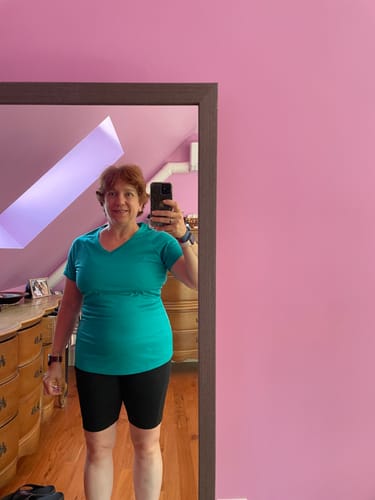 Customer photo review of Mia V Neck - Tidal Teal