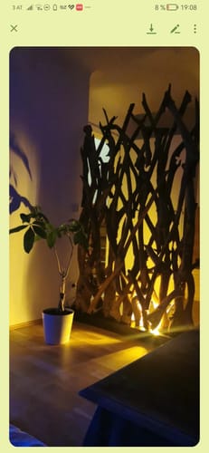 Customer photo review of Design Raumteiler mit Beleuchtung im Sockel