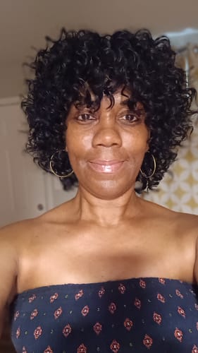 Customer photo review of Vanessa Express Weave Half Wig - LA COSMO