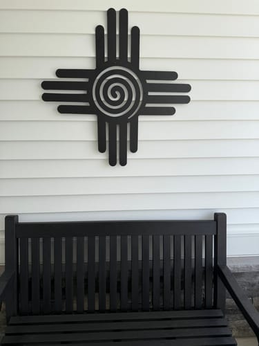 Customer photo review of Zia Sun Wall Arts Metal