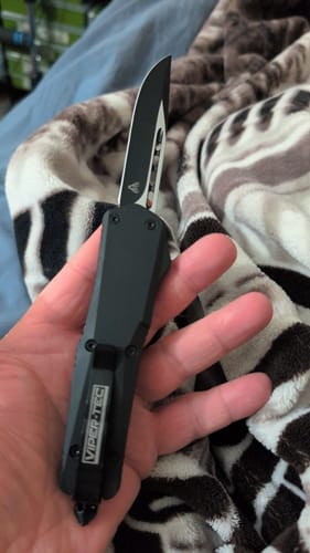 Customer photo review of Black Ghost OTF Knife (Multiple Blade Styles Available)