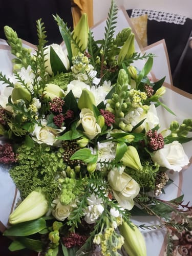 Customer photo review of Elegant White Bouquet