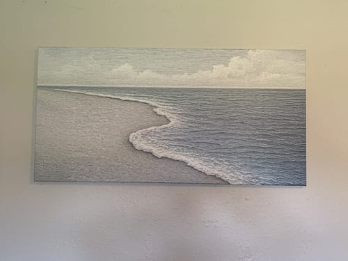 Customer photo review of Abstract Beach Shore Wall Art