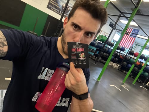 Customer photo review of PRE WORKOUT SAMPLES + SHAKER