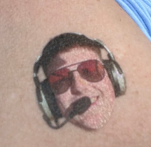 Customer photo review of Custom Photo Face Temporary Tattoo