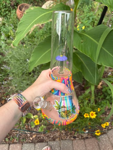 Customer photo review of Bong Percolator Tube - Flower 🌸