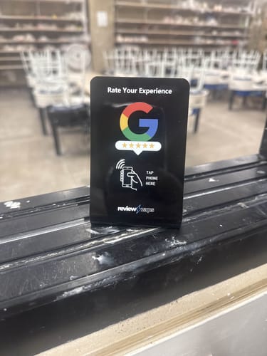 Customer photo review of Zappy Google Review Stand