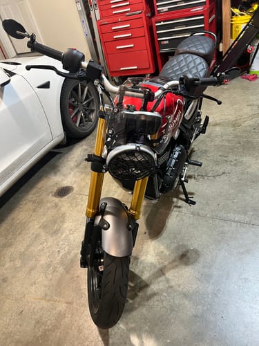 Customer photo review of Triumph Speed 400 & Scrambler 400 X Bar End Mirror Kits