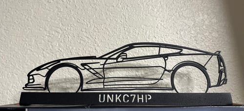 Customer photo review of Your Custom Car Standing Silhouette Metal Art