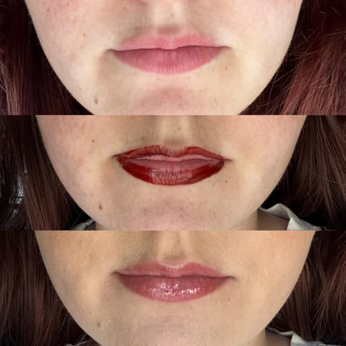 Customer photo review of Peel-Off Lip Liner Stain