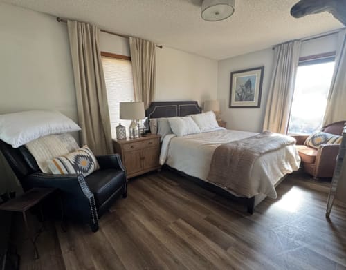 Customer photo review of Linen Blackout Curtains - Thermal Insulated & Noise Reducing | 99% Light Blocking for Living Room