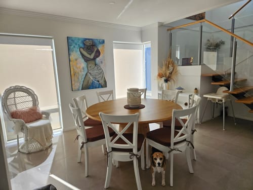 Customer photo review of Onslow 120cm Dining Table in Wormy Chestnut