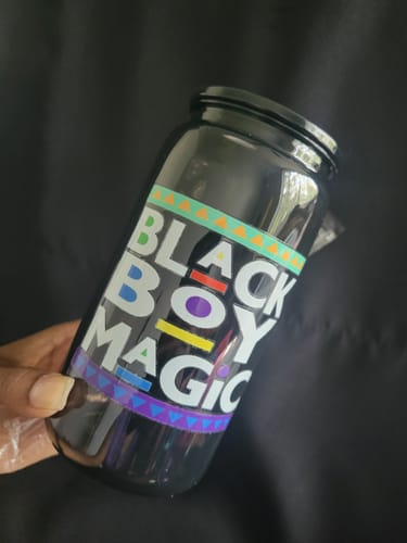 Bird review of UV DTF Cup Decal- (Martin Font) Black Boy Magic Kids image 1 out of 2