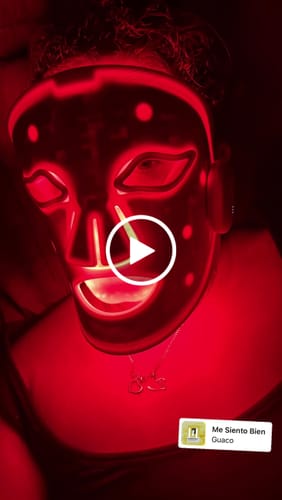 Customer video review of INIA GLOW Wireless Red Light Therapy Mask