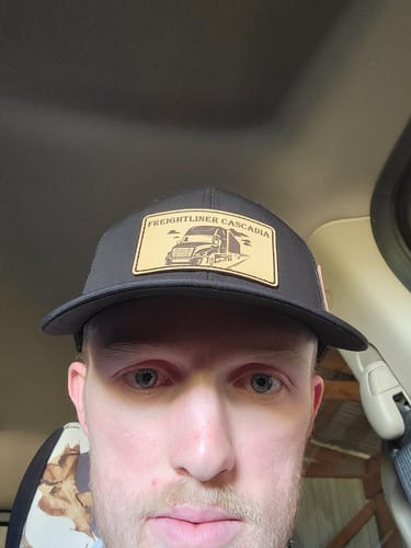 Customer photo review of Premium Custom Leather Patch Hats (Wholesale)