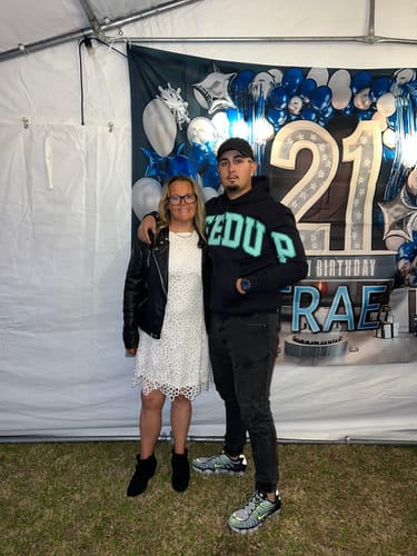 Customer photo review of Geedup Team Logo Hoodie 'Navy / Teal'