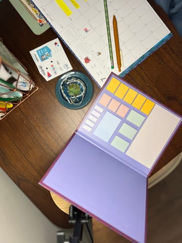 Customer photo review of Sticky Note Set: Standard Planner Size, Colorful