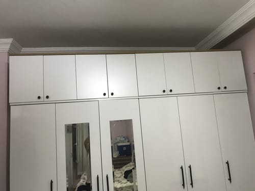 Customer photo review of Rani BA120 Gardırop Üst Modülü Çok Amaçlı Dolap Sepet Ceviz - Beyaz