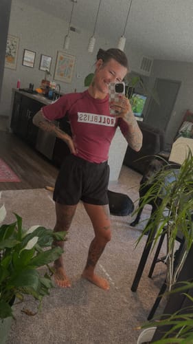 Customer photo review of Maroon Bandana BJJ Rash Guard