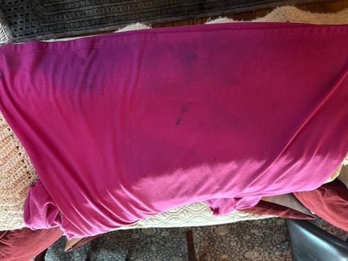 Customer photo review of Jenny 3/4 Sleeve Crew Neck • Final Sale Deals! - Berry Punch