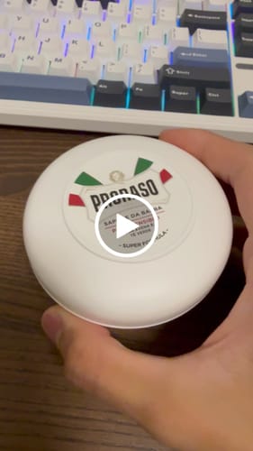 Customer video review of Proraso White Shaving Soap in a Bowl 150ml - For Sensitive Skin (Green Tea & Oat)
