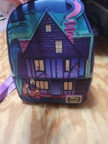 Customer photo review of Loungefly Disney Hocus Pocus Sanderson Sisters House Mini Backpack