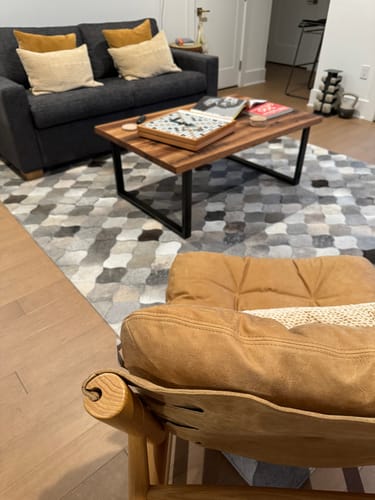 Customer photo review of Industrial Modern Coffee Table