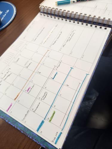 Customer photo review of Horizontal Week + Month Planner, 2025-2026 | Ice Queen