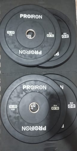 Customer photo review of Discos Olímpicos de Caucho - Bumper Plates (Par)