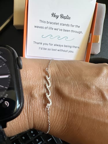 Customer photo review of Best Friend Gifts-I'd Be So Lost Without You Triple Wave Friendship Matching Bracelet