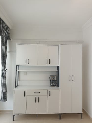 Customer photo review of Rani JE133 Çok Amaçlı Dolap 10 Kapaklı 1 Çekmeceli Kiler Mutfak Dolabı Beyaz