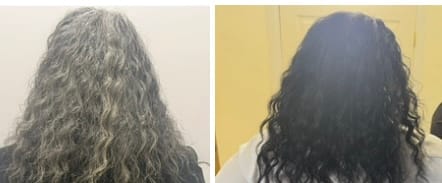 Customer photo review of Instant Dye Shampoo