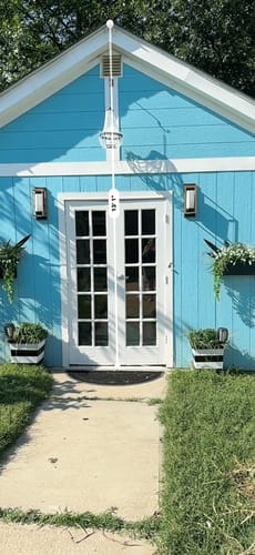 Customer photo review of 13" & 16" Striped Garden Planter - Square - Plastic