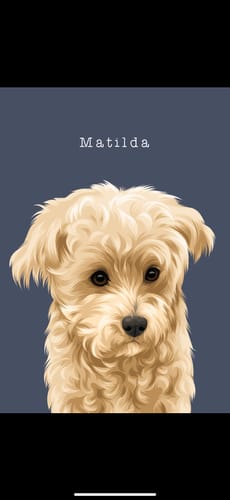 Customer photo review of Custom Pet Portrait - One Pet