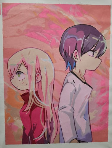 Customer photo review of My Love Story with Yamada: kun - Anime Paint By Numbers Kit