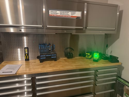 Customer photo review of Led Lighting for the 1.8M - 72" Workbench - Add to your toolbox purchase!