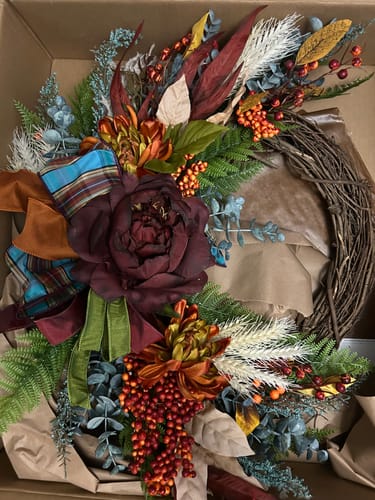Customer photo review of Boho Fall Wreath