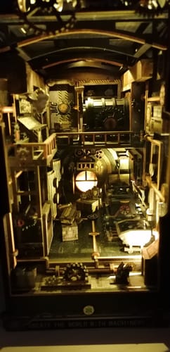 Customer photo review of Steampunk Mechanical Handmade DIY Book Nook