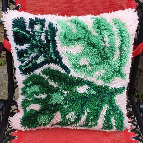 Customer photo review of Unbeleafable Latch Hook Cushion Kit