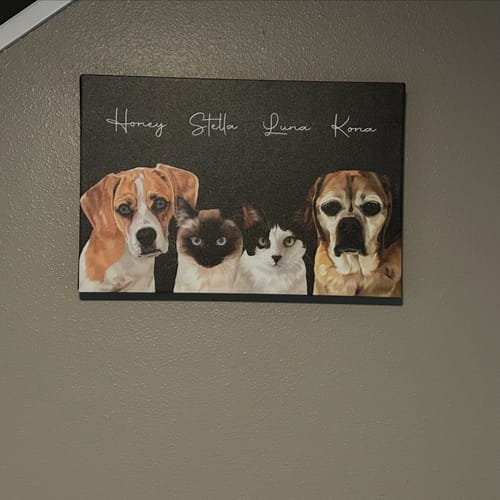 Customer photo review of Pet Art Canvas Wrap