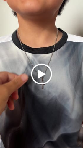 Customer video review of Refined Dome Cross Pendant