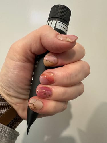 Customer photo review of Calacatta | Super Jellies DIY Hard Semi Cured Gel Nail Wraps