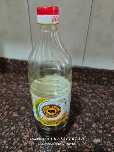 Customer photo review of Elephant Brand Hathi Marka Kacchi Ghani Mustard Oil
